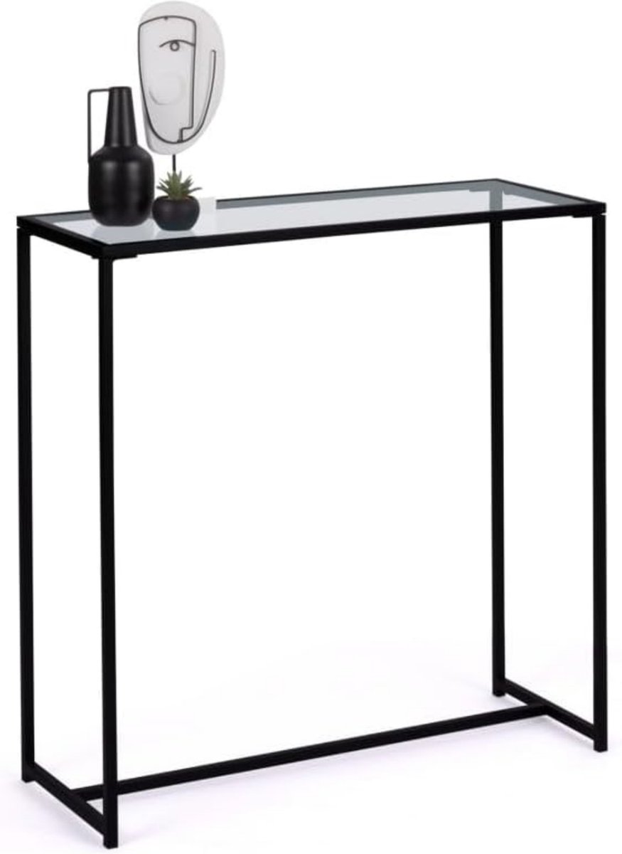 Peter Ghyczy. Console en verre et laiton doré. Années 1970. LS61102051G