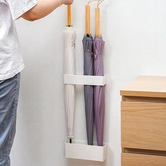 Porte-parapluie, porte-parapluie mural, porte-parapluie, support de rangement mural réglable sans poinçon, porte-parapluie, porte-parapluie pour la maison, le bureau et l'intérieur