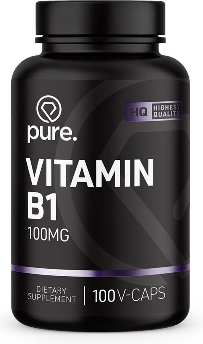 Goedkoopste Pure. Vitamine B1 - 100 vegan capsules - 100mg - vitamines
