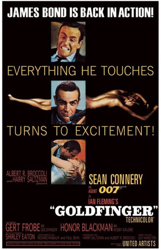 James Bond Goldfinger Poster 61x91.5cm