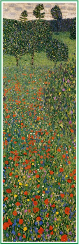 Kunstdruk Gustav Klimt - Poppy Field 25x70cm