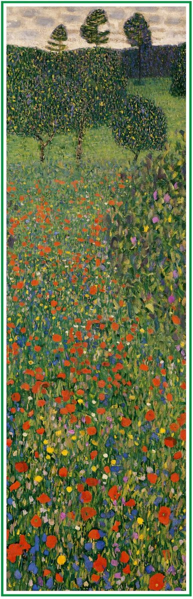 PGM Kunstdruk Gustav Klimt - Poppy Field 25x70cm Divers