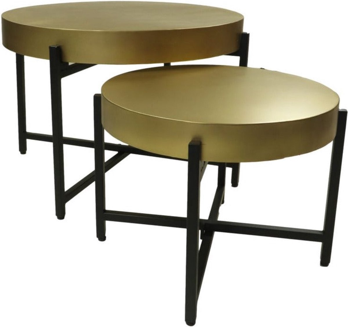 Wood Selections Bijzettafel Set van 2 Bijzettafeltje Woonkamer Tafeltje Woonkamertafeltje Salontafel Woonkamertafel Bijzet tafel Sidetable ø70x50 ø50x40