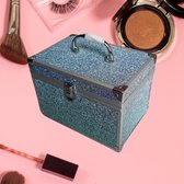 Make up koffer- Roze/Zalm Meisjes case met spiegel- Sieradendoos Makkelijk draagbaar en Compact