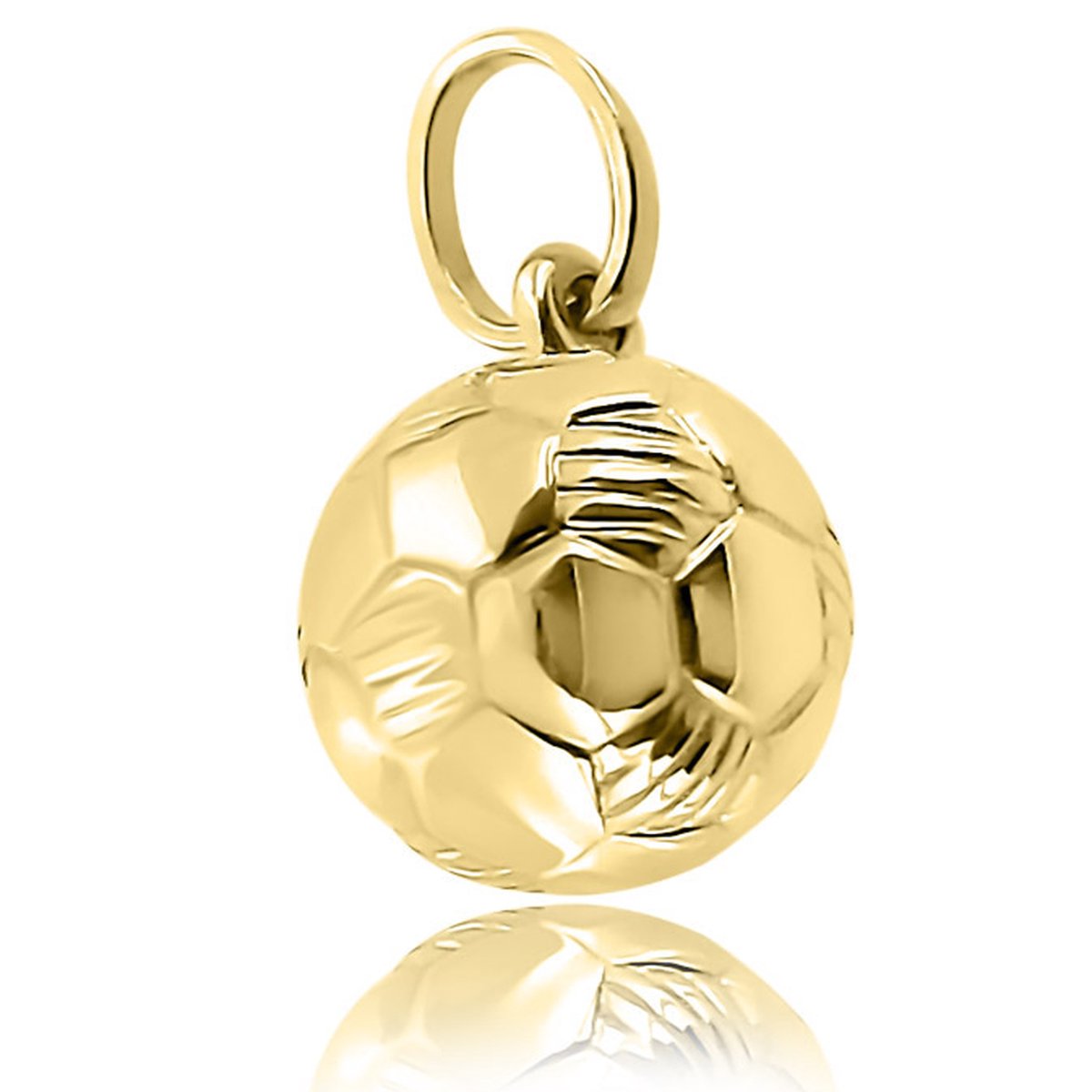 Juwelier Zwartevalk - 14 karaat gouden voetbal hanger - 14.102.063