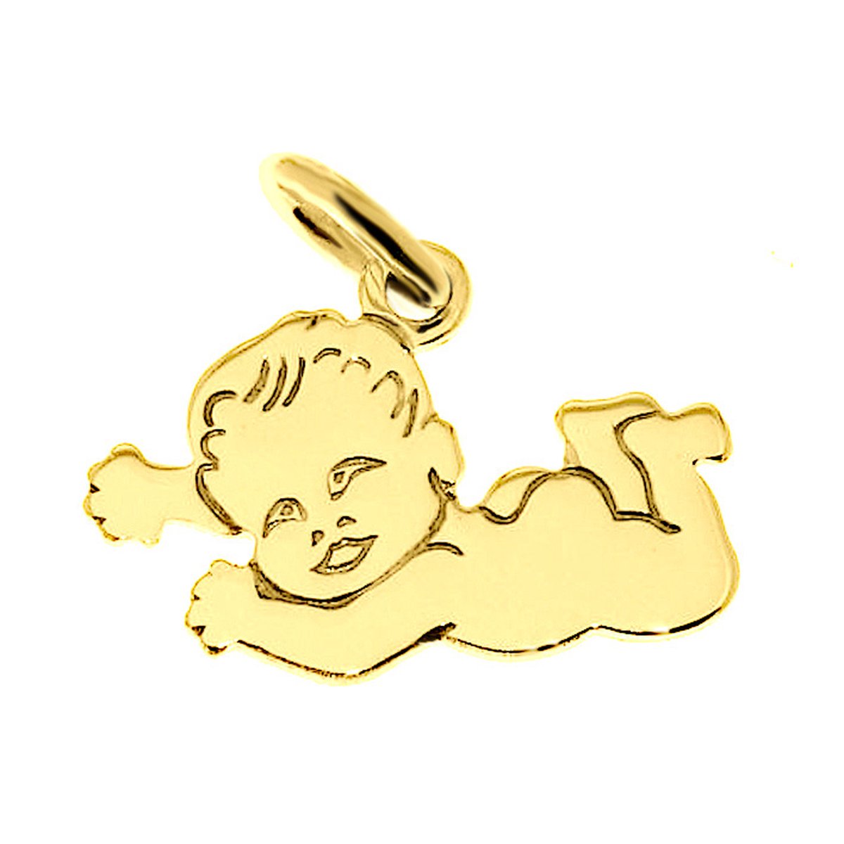 Juwelier Zwartevalk 14 karaat gouden baby hanger - 14.200/14K