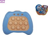 Happy Trendz® Whack-a-Mole keychain spelletje en een super nieuwe fidget quick push pop it game Popit Controller - Kleur Blauw