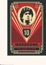 Kunstdruk Maradona The Hand of God 30x40cm