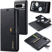 Geschikt voor DG Ming Google Pixel 8 Pro Hoesje Retro Wallet Book Case Zwart