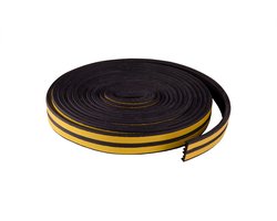 Wovar Tochtstrip zwart | Zelfklevende tochtstrip voor Kieren 2 tot 3 mm | 7.5 Meter | Tochtstrips voor deuren | Tochtband | Deurborstel | Tochtstrip deur