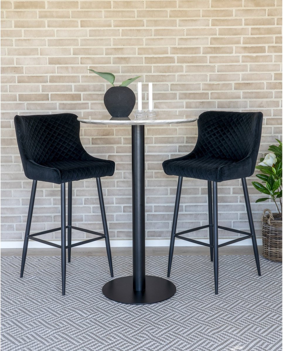 Hoge keukentafel met kruk industriële bartafel opvouwbaar compact 2