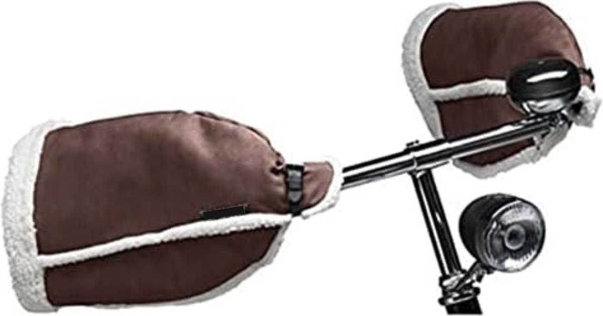 Goedkoopste Handwarmers Fiets - Fietswanten - Bruin/Wit