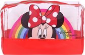 Minnie Mouse cosmeticatasje voor dames, transparant reisetui 9x6x13cm