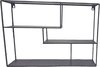 Deco4yourhome® - Wandrek - Rechthoek - 50cm x 40cm - 3 Planken - Metaal - Bestseller - Wandplank - Industrieel - Wandrekken