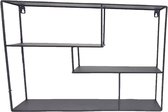 Deco4yourhome® - Wandrek - Rechthoek - 50cm x 40cm - 3 Planken - Metaal - Bestseller - Wandplank - Industrieel - Wandrekken