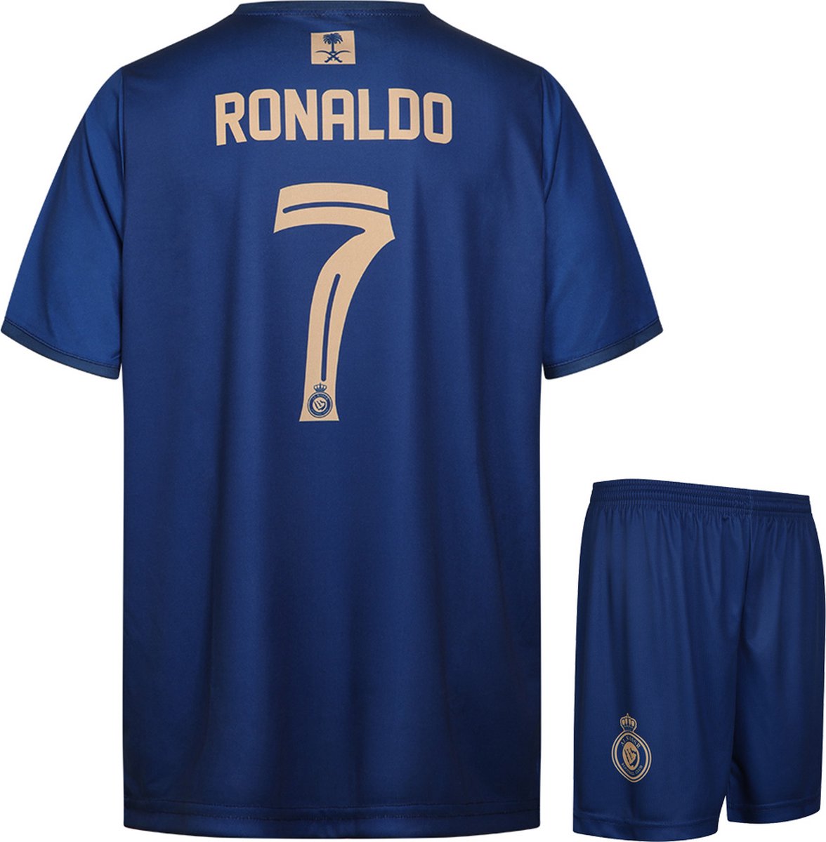 Ronaldo Al-Nassr Voetbaltenue Uit - Voetbal Tenue Kinderen - Shirt en Broekje - Jongens en Meisjes - Volwassenen - Heren en Dames - Maat XL