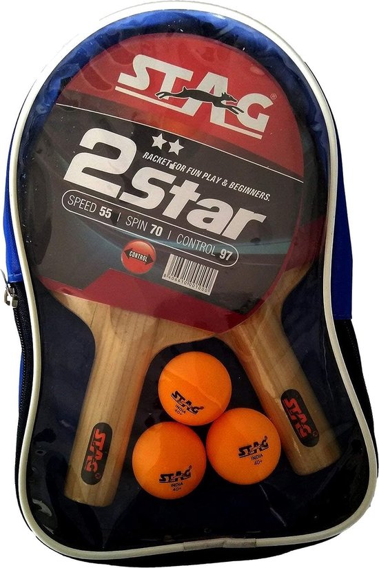 Kit de Tennis de table Stag 2 Star (multicolore) | Matériau-Bois | Prise en  main... | bol