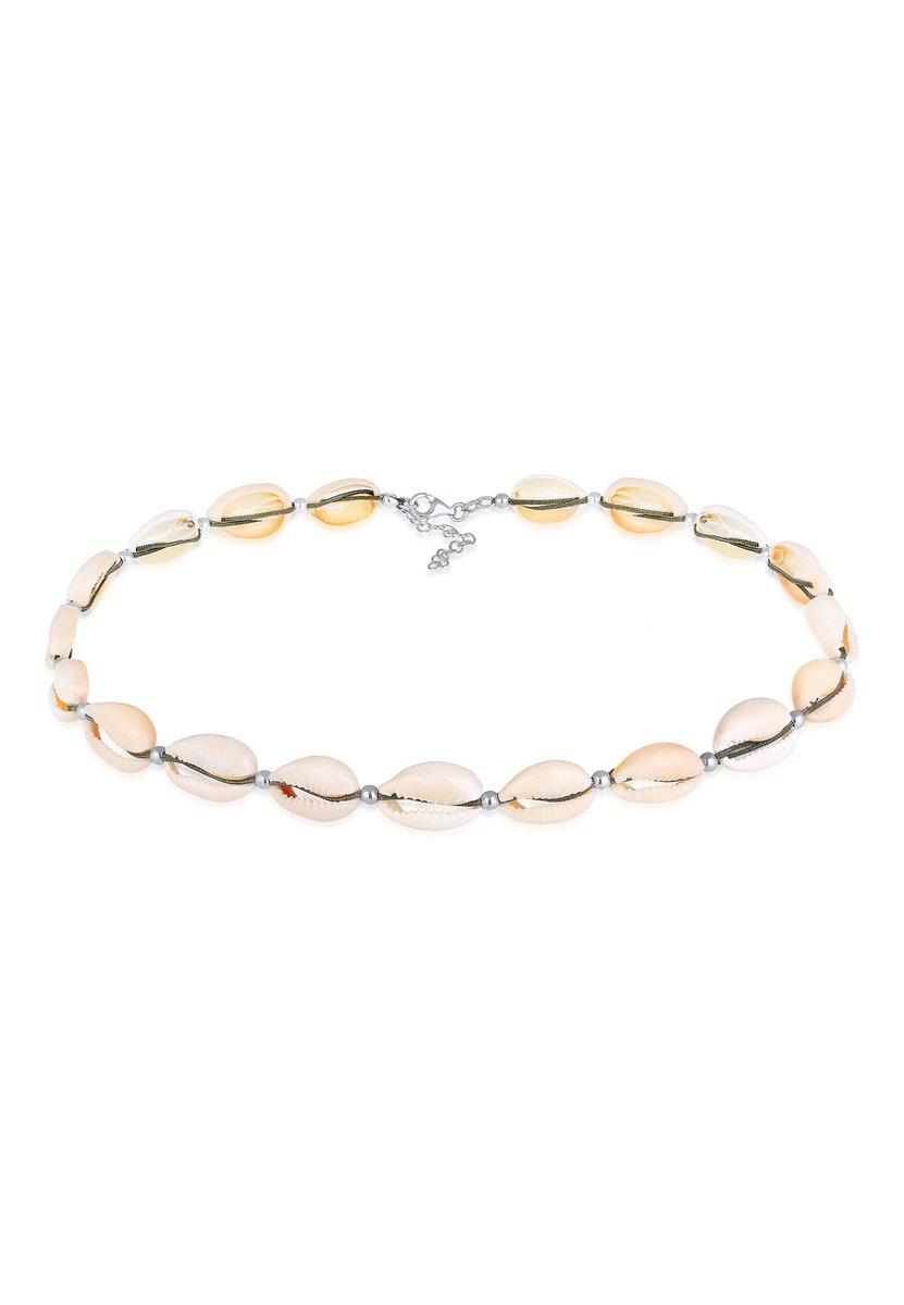 Elli - Halsketting - Dames Strand Zomer met Echte Kauri Mosselen in 925 Sterling Zilver Verguld - Dames