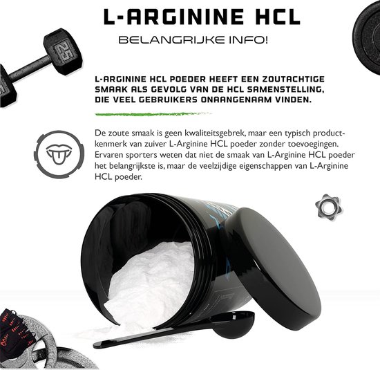 Taurina Polvere L-Arginina HCL In Polvere 500g, 100% Pura, Per Massa Muscolare E Pump Pre-workout - German Elite Nutrition L-arginina Polvere Bodybuilding - Foto 5