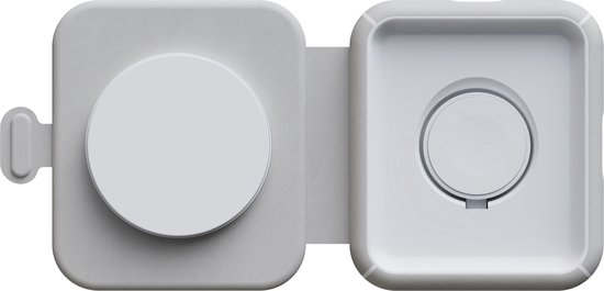 Chargeur sans fil pliable Xtorm 15 W - 2 en 1 - Convient pour iPhone, Airpods et Apple Watch - Design élégant - Grijs