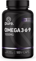 PURE Omega 3-6-9 - 100 softgels - 1000mg - visolie - vetzuren