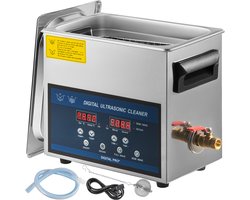 VEVOR Ultrasoon Reiniger Dual Frequentie 6L Ultrasone Reiniger met Heater voor Onderdelen Sieraden Lenzenvloeistof Ring Prothese Record