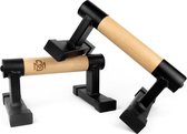 Premium houten push-upgrepen incl. gymtas, duurzame en antislip calisthenics parallettes/yoga, push-upbar voor binnen en buiten