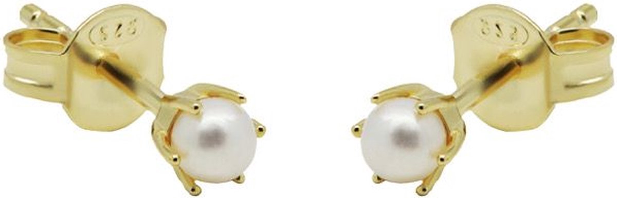 Karma Oorbellen Single Pearl Goud