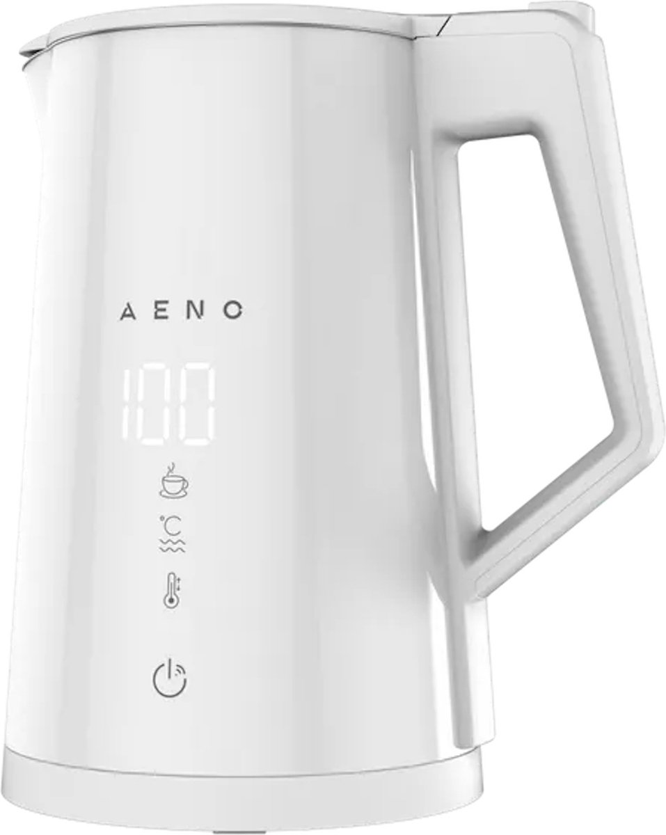AENO EK8S Slimme Elektrische Waterkoker - 1.7L - 1850-2200W - Temperatuurregeling - Bediening via Wi-Fi - Touchscreen Bediening - Wit