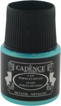 Cadence Glas- en Porseleinverf Metallic 45 ml Turquoise