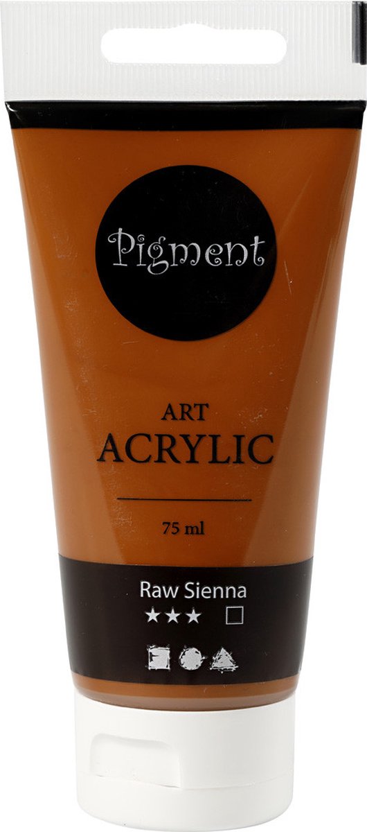 Acrylverf - Raw Sienna - Dekkend - Pigment Art - 75 ml