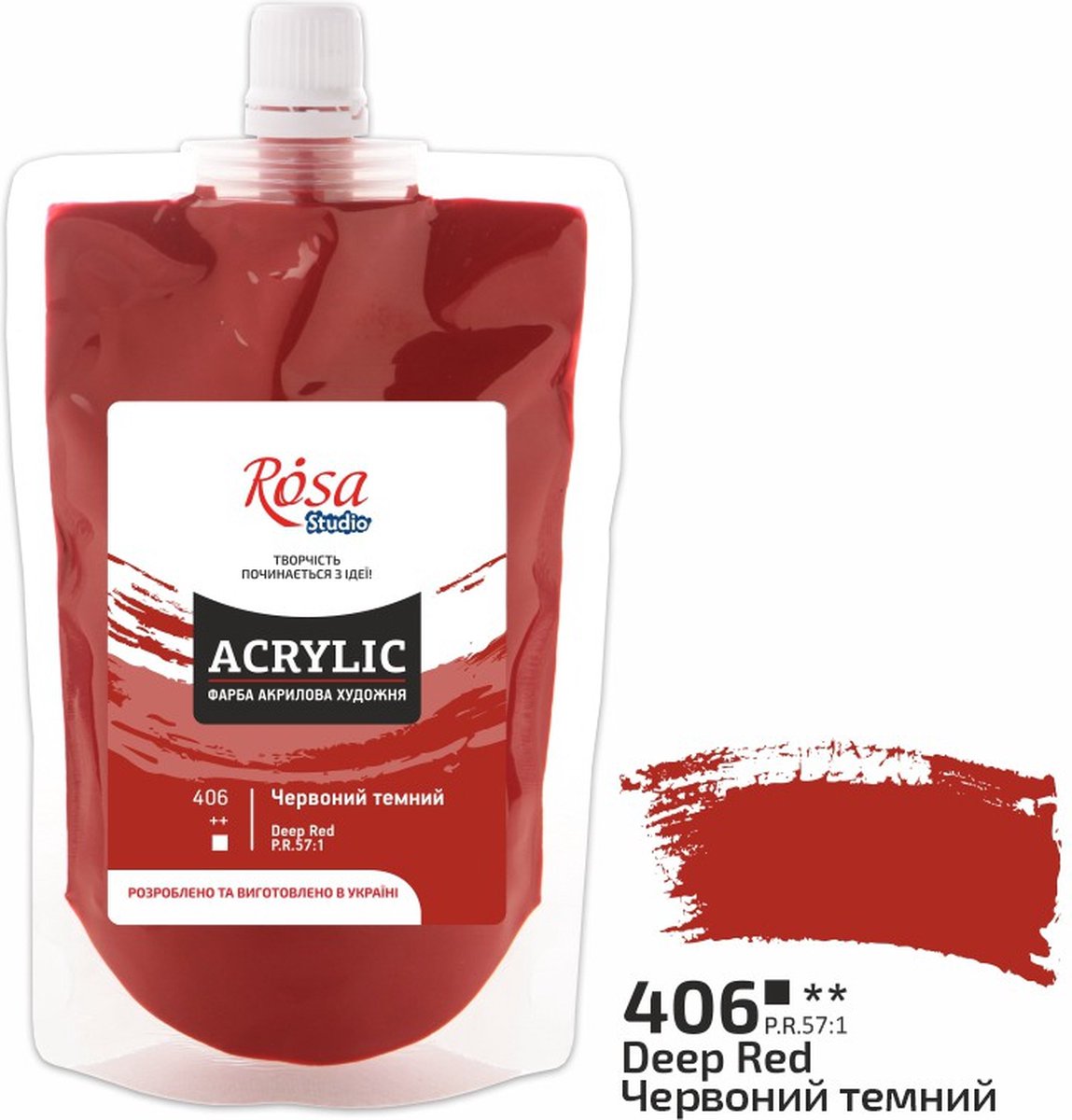 Rosa Studio Acrylverf Soft Pack 200 ml 406 Red Deep