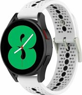By Qubix 22mm - Dot Pattern siliconen bandje - Wit - Huawei Watch GT 2 - GT 3 - GT 4 (46mm) - Huawei Watch GT 2 Pro - GT 3 Pro (46mm)