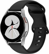 By Qubix 22mm - Solid color sportband - Zwart - Huawei Watch GT 2 - GT 3 - GT 4 (46mm) - Huawei Watch GT 2 Pro - GT 3 Pro (46mm)