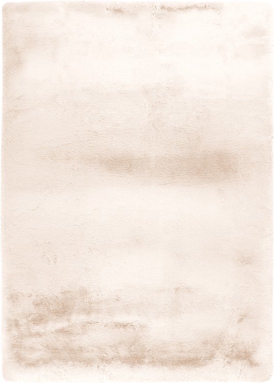 Tapijtenloods Luxury Premium Fluffy Vacht Vloerkleed - Creme - 120x170 CM - Superzacht Tapijt voor Woonkamer en Slaapkamer
