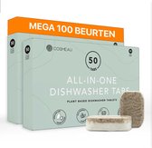 Cosmeau Vaatwastabletten 2X50 100 Beurten Plantaardig Dish Detergent Sheets Eco - Cosmo Cosmea Kosmo