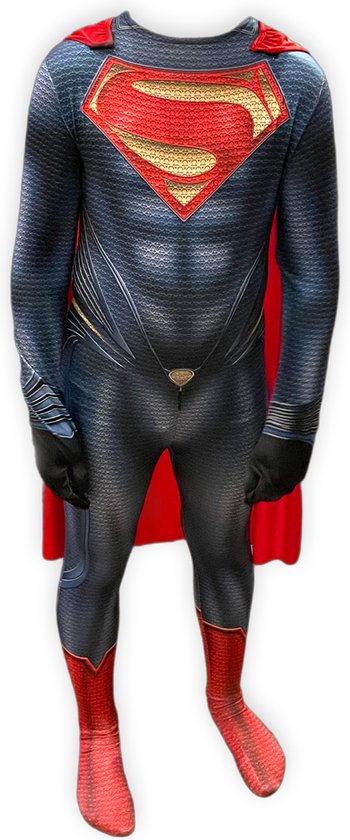 Superheldendroom - Superman met cape 2 - 104 (3/4 Jaar) - Verkleedkleding - Superheldenpak
