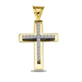 Juwelier Zwartevalk 14 karaat gouden kruis hanger - 14.248