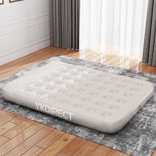 Camping dubbel luchtbed, camping luchtmatras, luchtbed voor 2 personen, Pillow Top Design - 203 x 152 x 22 cm van Camping — afbeelding 5
