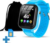 CosmoToys® Smartwatch Kinderen - GPS Horloge Kind - Kinder Smartwatch - 4G Tracker - Kinderhorloge Jongen & Meisje - Speelgoed 5 Jaar - Videobellen - Camera - Blauw