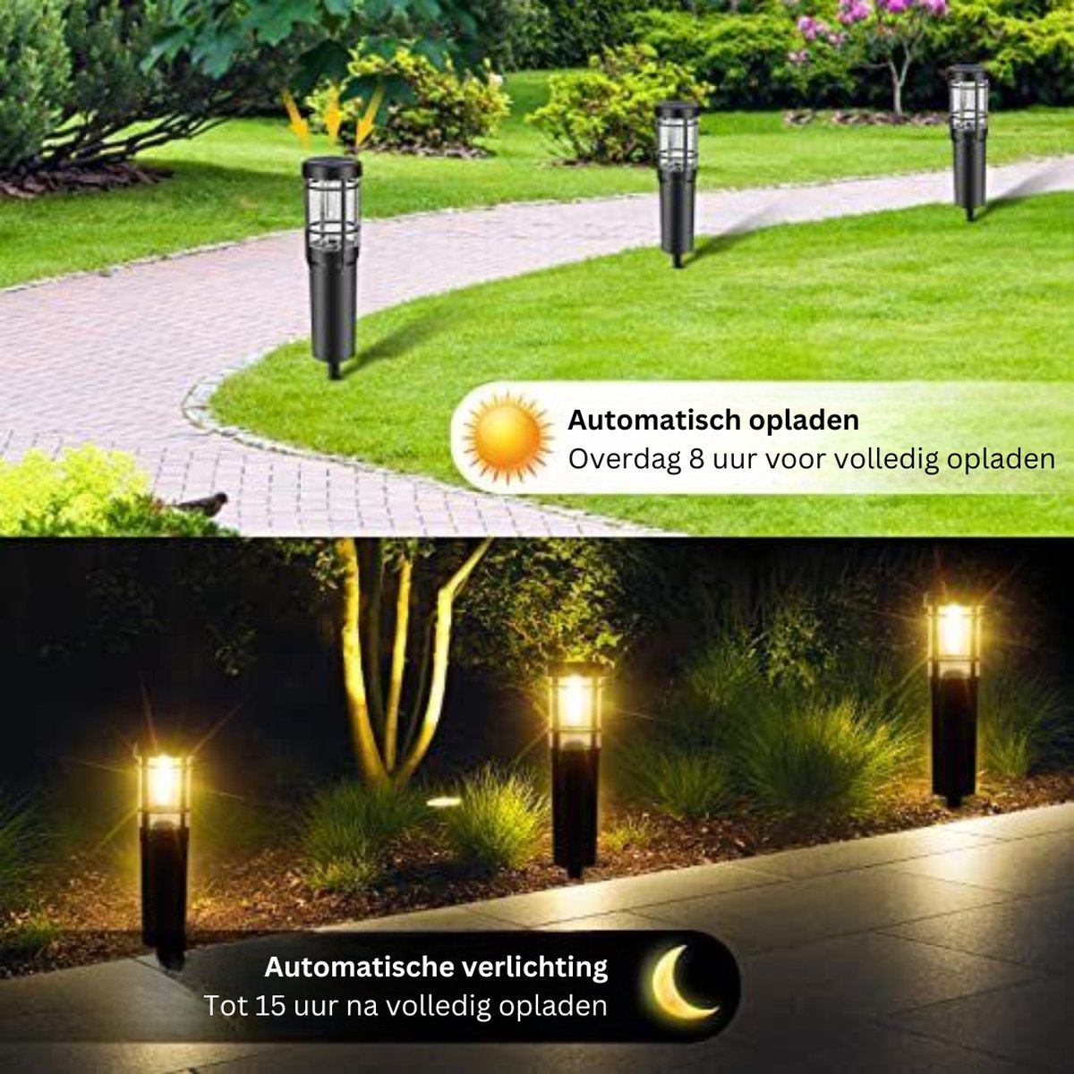 Joomer Zonnelampen voor buiten, 8 stuks solarlampen voor