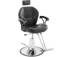 Kappersstoel - Hoofd- en T-voetsteun - 52 - 64 cm - 150 kg - kantelbaar - zwart - physa