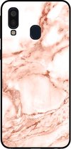 Smartphonica Telefoonhoesje voor Samsung Galaxy A40 marmer look - backcover marmer hoesje - Wit Rosé Goud / TPU / Back Cover geschikt voor Samsung Galaxy A40