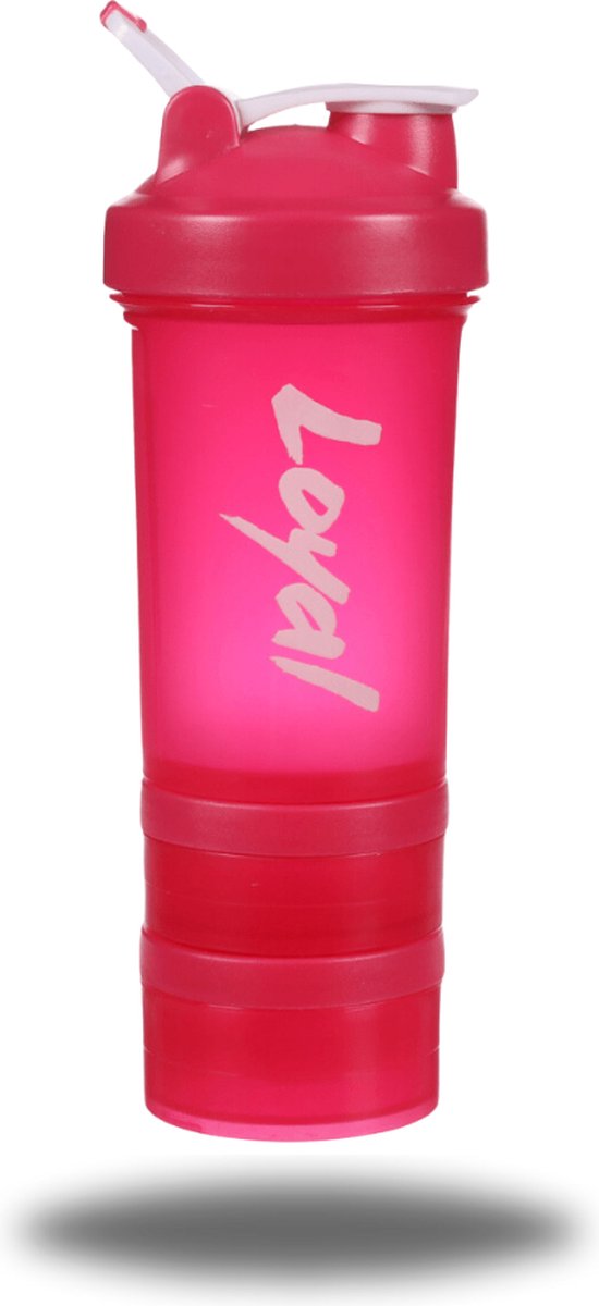 Goedkoopste Loyalprotein Shaker - Shakebeker inclusief 2 bakjes - Roze