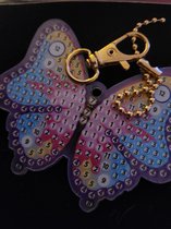 Diamond painting - sleutelhanger - vlinder