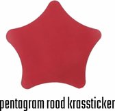 Krasstickers - Zelf krasplaatjes maken - Kraskaart Sticker - Pentagram - Rood - 6cm - 10 stuks