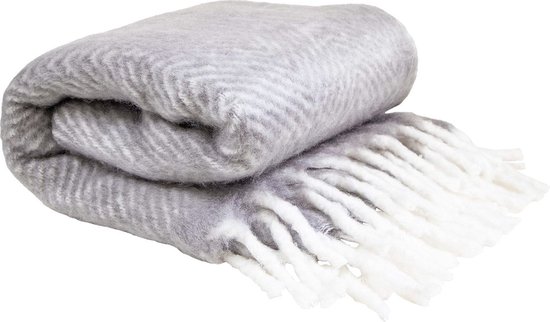 Return to Sender | Soft grey - Zachte handgewoven plaid doek - 130 x 170 cm - Duurzaam én hoogwaardig handdoek- Luxe én bewust - hamamdoek - picknick