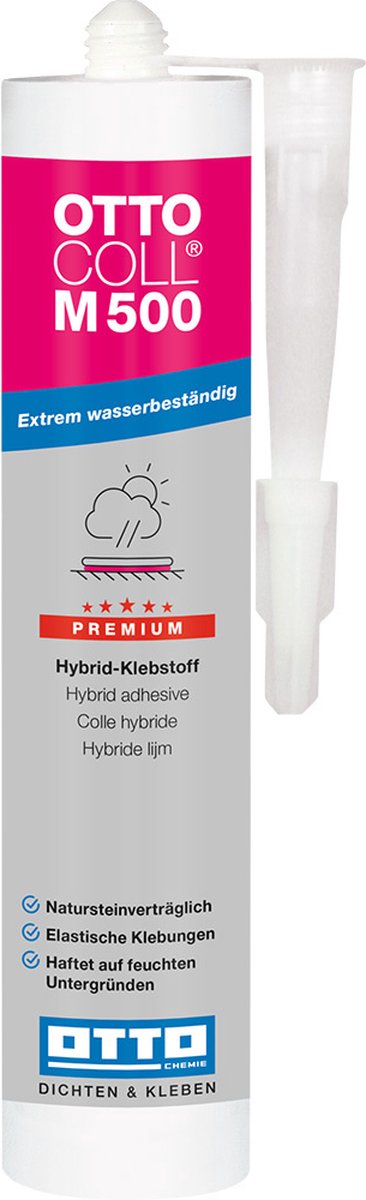 Ottocoll M500 waterbestendige lijm en afdichtingskit 310ml - Grijs C02