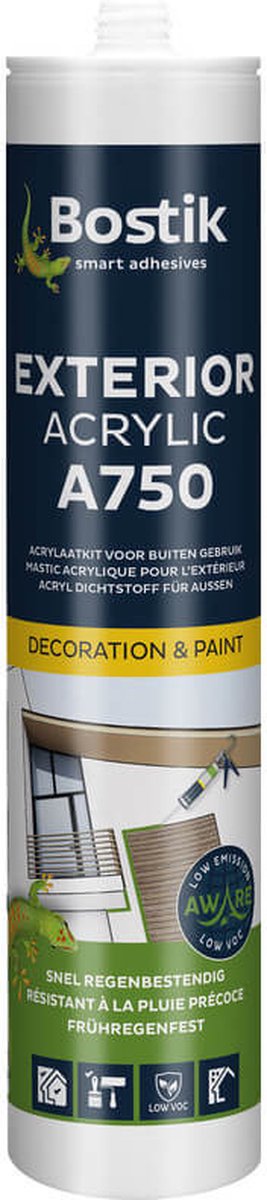 Bostik A750 Exterior Acrylic Wit - 310ml