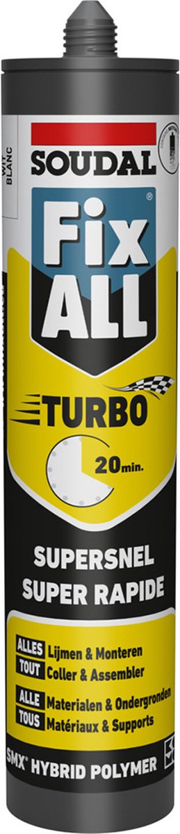 Soudal Lijmkit Fix All turbo wit 290ml - Soudal